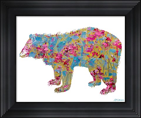 Framed Colorful Bear Print