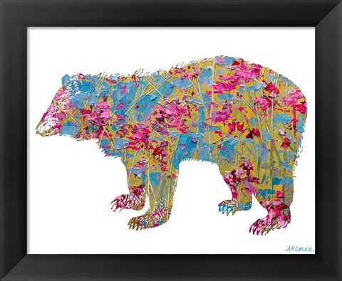 Framed Colorful Bear Print