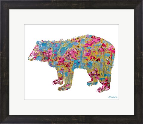 Framed Colorful Bear Print