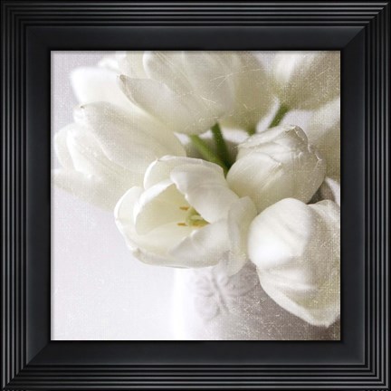 Framed Vanishing in the White Elegance Square Print