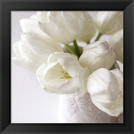 Framed Vanishing in the White Elegance Square Print