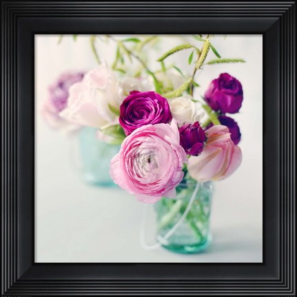 Framed Pink Ranunculus Print