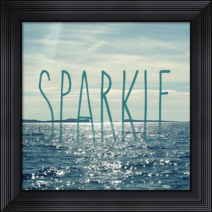 Framed Sparkle In The Ocean Print