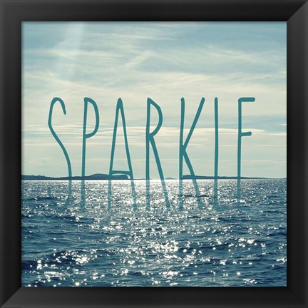 Framed Sparkle In The Ocean Print