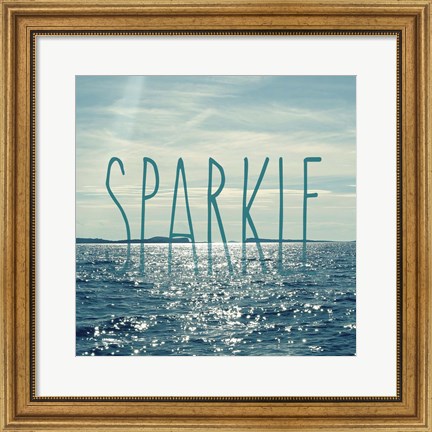 Framed Sparkle In The Ocean Print
