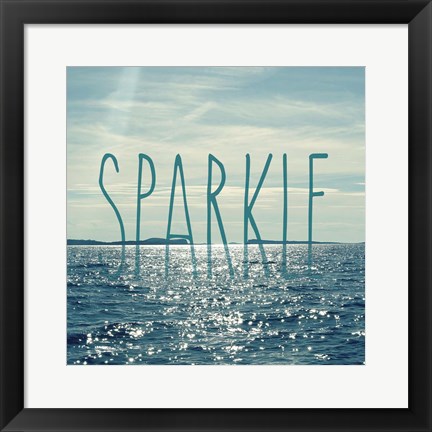 Framed Sparkle In The Ocean Print