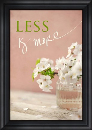 Framed Less is More Print