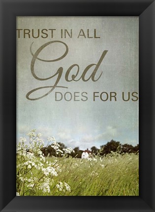 Framed Trust in God Print