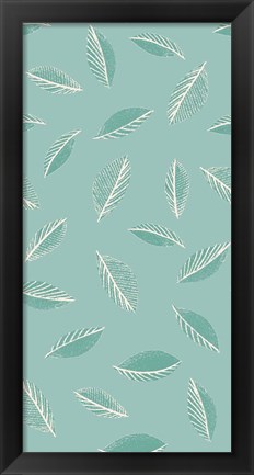 Framed Leaf Toss Pattern Print