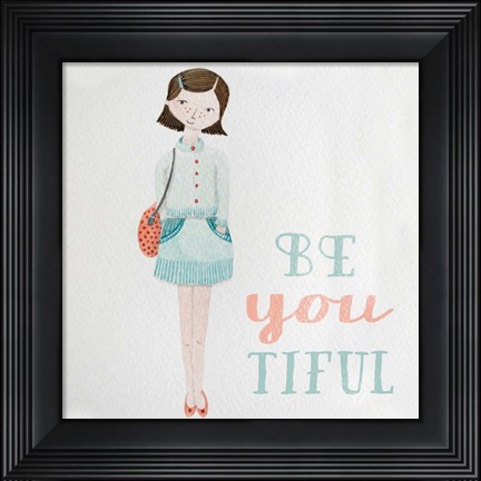 Framed Be Girl I Print