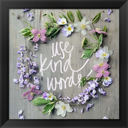 Framed Use Kind Words Print