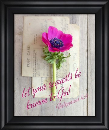 Framed Request to God Print