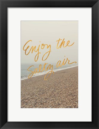 Framed Enjoy the Salty Air Print