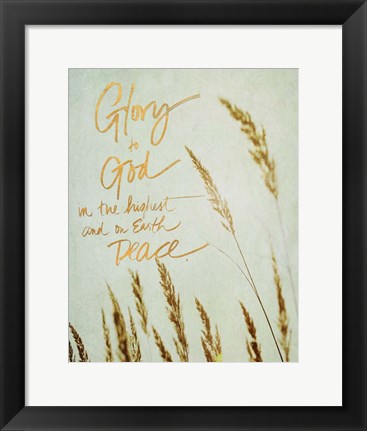 Framed Glory To God Print