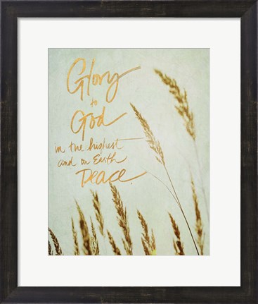 Framed Glory To God Print