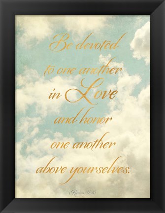 Framed Be Devoted and Love One Another Print