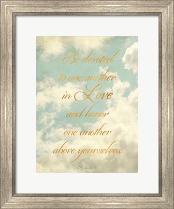 Framed Be Devoted and Love One Another Print