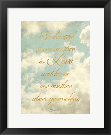 Framed Be Devoted and Love One Another Print