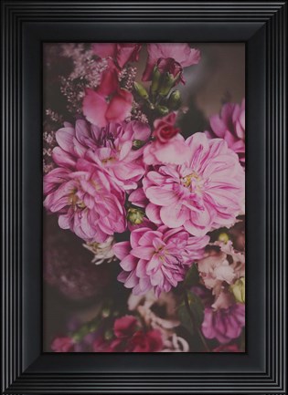 Framed Dark Floral Print