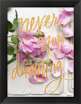 Framed Never Stop Dreaming Print