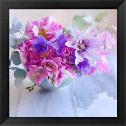 Framed Violet Blooms Print
