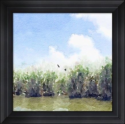 Framed Watercolor Black Hammock Lake Print
