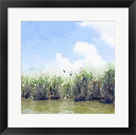 Framed Watercolor Black Hammock Lake Print
