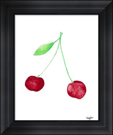 Framed Two Cherries I Print