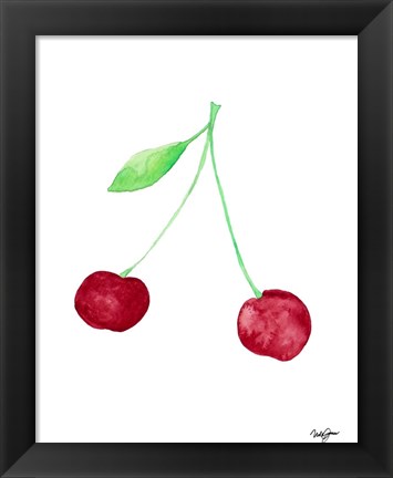 Framed Two Cherries I Print