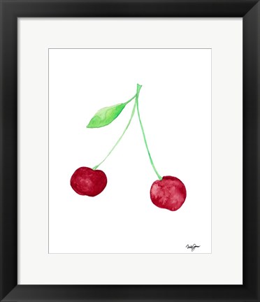 Framed Two Cherries I Print