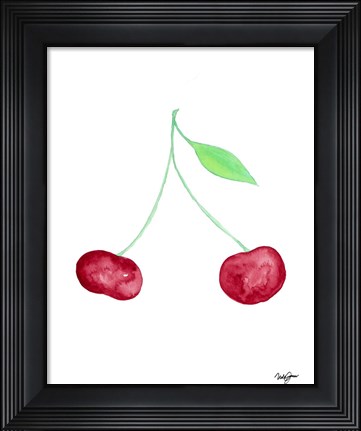Framed Two Cherries II Print