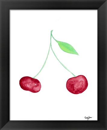 Framed Two Cherries II Print