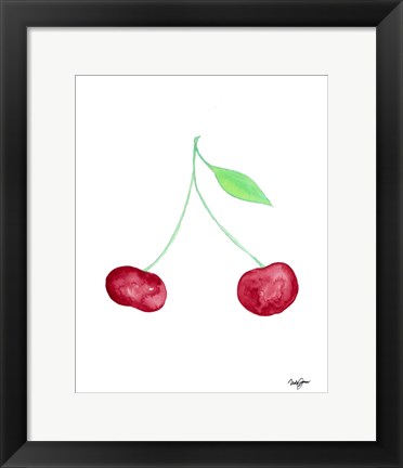 Framed Two Cherries II Print