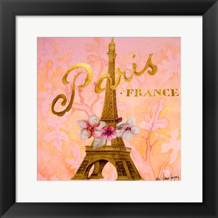 Framed Gold Paris Eiffel Print