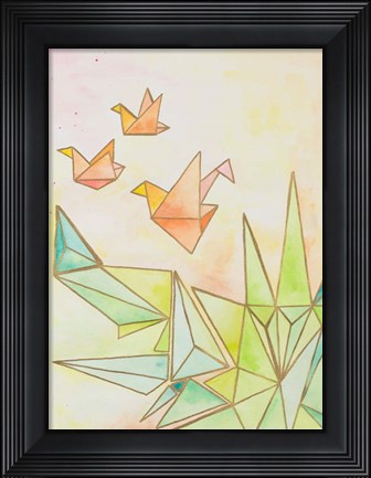 Framed Origami Cranes Print