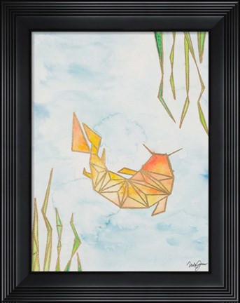 Framed Origami Koi Print