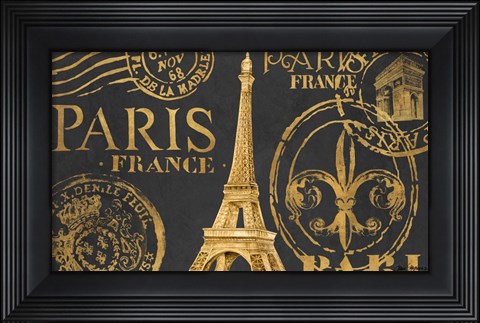 Framed Letters from Paris II Print