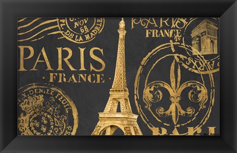 Framed Letters from Paris II Print