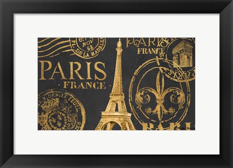 Framed Letters from Paris II Print