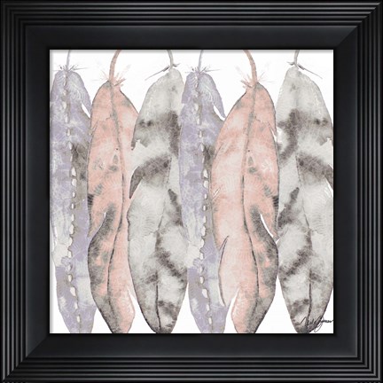 Framed Hanging Feathers Print