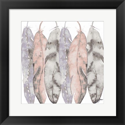 Framed Hanging Feathers Print