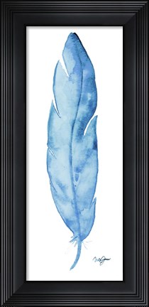 Framed Blue Feather Print