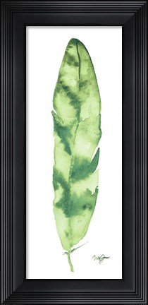 Framed Green Feather Print