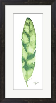 Framed Green Feather Print