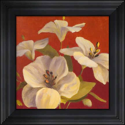 Framed Fireside Flowers II Print