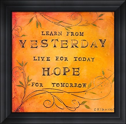 Framed Learn Live Hope II Print