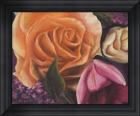 Framed Among the Roses Print