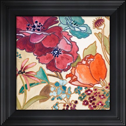 Framed Le Jardin Colorful I Print