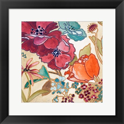 Framed Le Jardin Colorful I Print