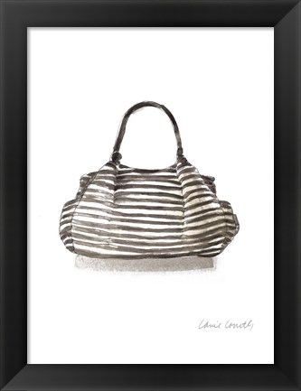 Framed Watercolor Handbags III Print